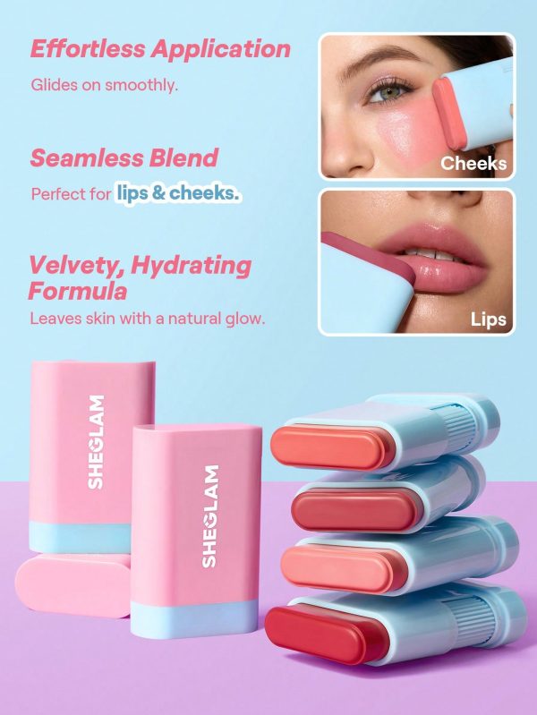 رژگونه استیکی شاین شیگلم Sheglam Glass Glow Blush Stick - Image 4