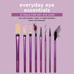 ست 8 عددی براش چشم ابرو ریل تکنیک Real Techniques Everyday Eye Essentials Makeup Brush Kit